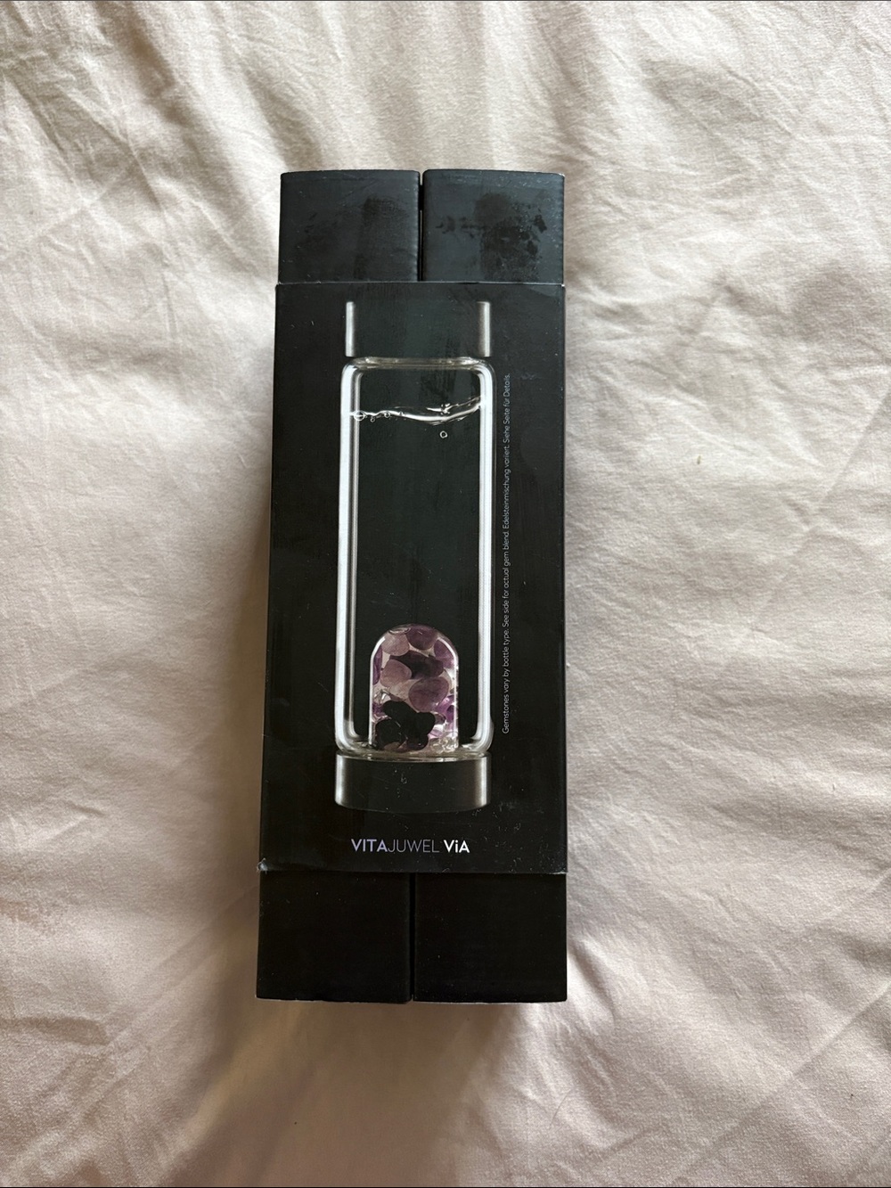 VitaJuwel VIA Glass Gemstone Water Bottle